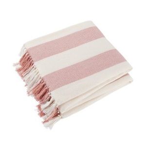 Member's Mark Cotton Stripe Throw with Tassels, 60" x 70"